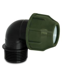 Elbow connector to a 1" screw thread (male)