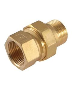 Three-piece coupling brass 1"